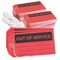 200-Pack Red Out of Service Tags with String, Bulk Set Maintenance Equipment Repair Signs for Small Business Supplies (5.75 x 3 In)